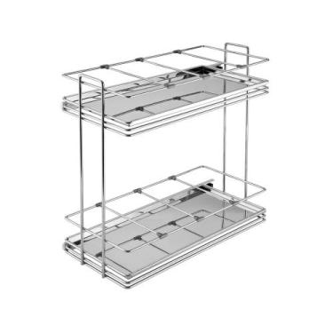 Imagem de Porta Tempero Lateral Inox com Bandeja e corrediça Inox Masutti Copat,