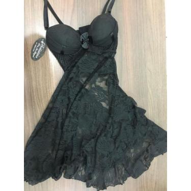 Imagem de Camisola com bojo - Fio de Seda, Preto, P