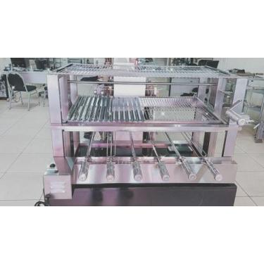 Imagem de Grill Elevação Aço Inox com Grelha Mesclada - Rotary