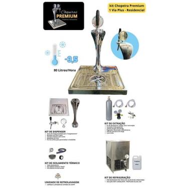 Imagem de Chopeira Naja Plus 1 Torneira Kit Completo Residencial - BR Cooler
