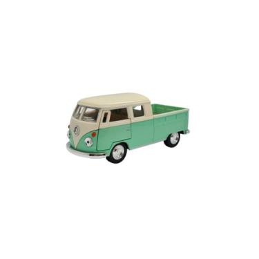 Imagem de Miniatura Volkswagen Kombi Picape Cabine Dupla Verde 1:32 - Kinsmart