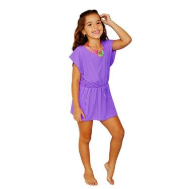 Imagem de Saída de Praia Dots Infantil - Roxo Score - Banho Maria, G