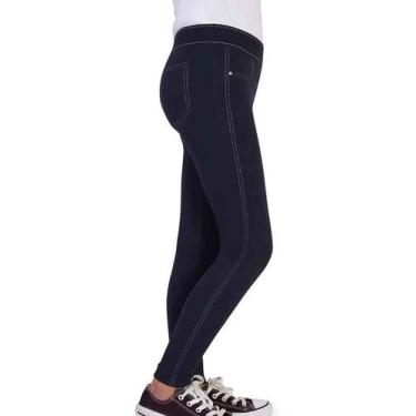 Imagem de Meia Calça Legging Infantil Jeans Lupo 2542-001, Marinho, M