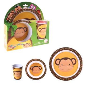 Imagem de Kit Refeição 3pçs Macaquinho - Art House Kids