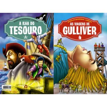 Imagem de Revista em quadrinhos clássicos - a ilha do tesouro + as viagens de gu