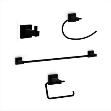 Imagem de Kit Acessorios 4 Pecas New Elite 60cm x 22cm x 4,5cm Preto/Matte Black