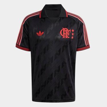 Imagem de Camisa do Flamengo Lifestyler 2025/26 Torcedor Preta Polo - Camisa Fan