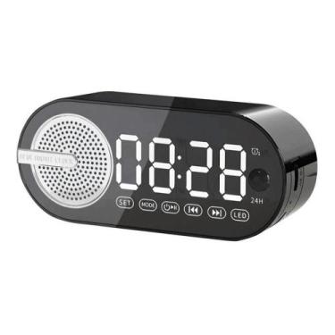 Imagem de Rádio Falante FM Bluetooth com Relógio Digital Despertador AD-521 - Al