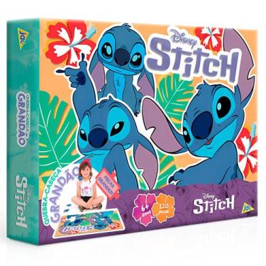 Imagem de Quebra-Cabeça Grandão Stitch Puzzle Educativo 120 Peças - Toyster