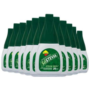 Imagem de Kit 12 Unid. Adoçante Lowçucar Sóstevia Líquido 25ml
