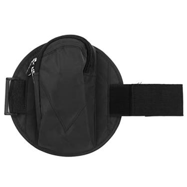 Imagem de Bolsa de braço para telefone, braçadeira de bolso com zíper para correr para andar de bicicleta(Preto)