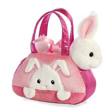 Imagem de Aurora® Fashionable Fancy Pals™ Peek-A-Boo™ Bunny Stuffed Animal - Plush with Stylish Purse for Dress Up Fun - Perfect for Kids 3+ Years, Costumes, and Birthdays - Pink 7 Inches