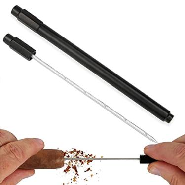 Imagem de Ferramenta de desenho de charuto vintage ferramenta de precisão de aço inoxidável charuto acessórios práticos para charutos, preto