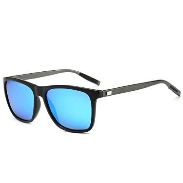 Imagem de Óculos de sol polarizados UV400 Designer Masculino Condução Empresarial Óculos de Sol Vintage Masculino Óculos Quadrados, Preto Azul, MÚLTIPLO