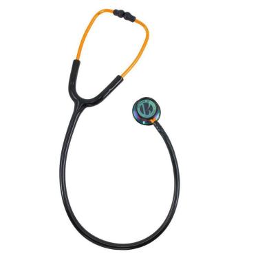 Imagem de Estetoscópio Duplo Inox Preto Black Rainbow Gold Profis. Bic