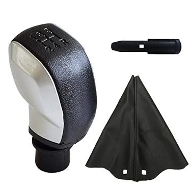 Imagem de Cabeça de botão de câmbio de 5 velocidades + capa de polaina para Peugeot 106 206 207 307 308 3008 406 para Citroen C2 C3 C4 para Saxo Xsara Berlingo