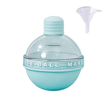 Imagem de Wemay 1 peça fabricante de bola de gelo 2,4 polegadas molde de bola de gelo grande silicone em forma de bulbo bonito com funil para coquetéis de uísque