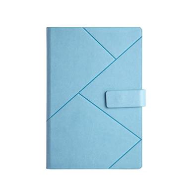 Imagem de Caderno de Negócios A5 Diários de Couro PU Multicolor Ímã Fivela Agenda Planners Livro de Orçamento Escritório Material Escolar Papelaria, F, 1 PCS
