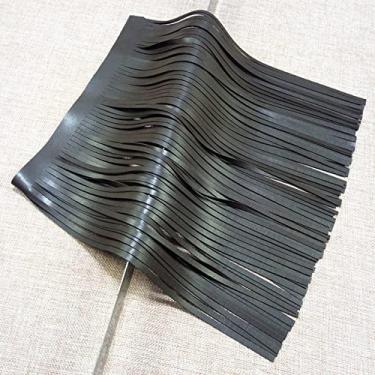 Imagem de 100cm 20/25/30cm PU couro borla franja guarnição fita de renda para bolsa roupas vestidos decoração diy acessórios de costura, café, 3mm, 25cm
