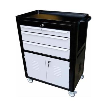 Imagem de Carrinho Fechado Ferramentas Com 03 Gavetas Preto Fercar