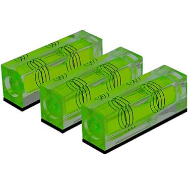 Imagem de Pequena ferramenta de nível de bolha, mini bolhas, retangular, três linhas, perolado, horizontal, 522015 mm, magnética/não de uso duplo, alta precisão para motorhome, acampamento, reboque, construção, moldura de foto, máquina CNC