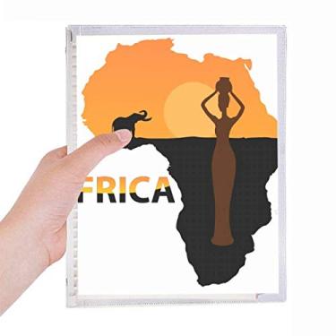 Imagem de Mapa da África Savanna, Elefante, Vida Selvagem, Diário de Folhas Soltas, Recarregável, Diário de Papelaria