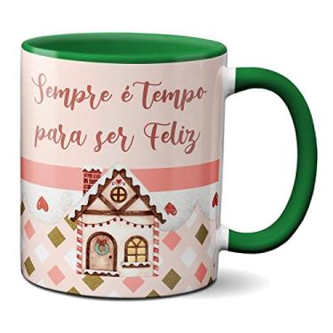 Imagem de Caneca Feliz Natal Sempre É Tempo Para Ser Feliz Presente (Verde)