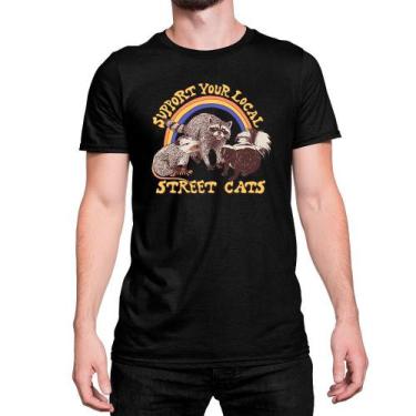 Imagem de Camiseta Support Your Local Street Cats Retrô 80S Vintage - Store Seve