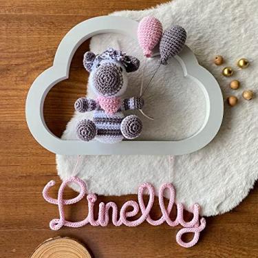 Imagem de Porta Maternidade Amigurumi Nuvem - Zebra