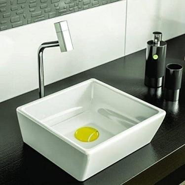 Imagem de Cobertura Cerâmica Decorada para Válvula de Lavatório Japi Amarelo