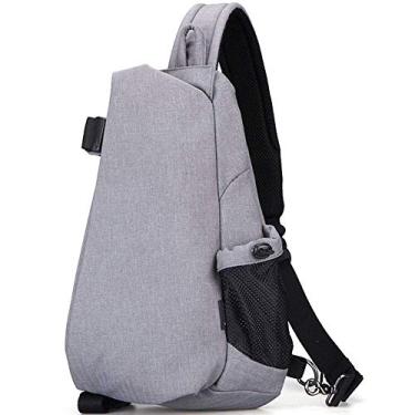 Imagem de Mochila de ombro Bolsa de ombro Bolsa mensageiro de grande capacidade multifuncional, tecido impermeável personalizado para vestir, material respirável, leve, macio e confortável