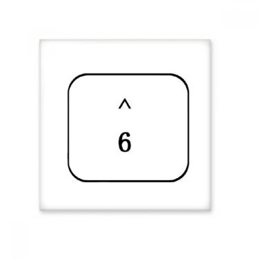 Imagem de Símbolo de teclado 6 Art Deco presente moderno azulejo de cerâmica brilhante decalque vitrificado pedra adornada