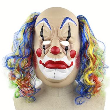 Imagem de Máscara de palhaço de terror cosplay máscara de látex assustadora acessório para fantasia de festa de Halloween