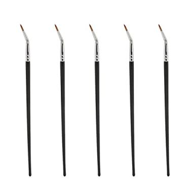 Imagem de Pincel de Delineador 5pcs, Pincel de Delineador Angular Fino, Pincéis de Delineador Angular de Maquiagem Multifuncional Com Alça Ergonômica para Aplicar Delineador Em Gel