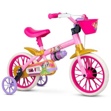 Imagem de Bicicleta Infantil com Rodinhas - Aro 12 - Princesas Disney - Nathor