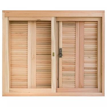 Imagem de Janela 4 Folhas com Caixilhos de Correr para Vidros Inteiros e Venezianas de Abrir Rondosul Natural