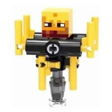 Imagem de Boneco Minifigure Blocos De Montar Blaze Minecraft - Mega Block Toys