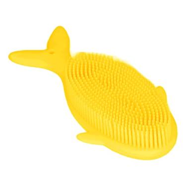 Imagem de Escova de Banho, Escova de Banho de bebê Confortável para Shampoo de Banho (Amarelo)