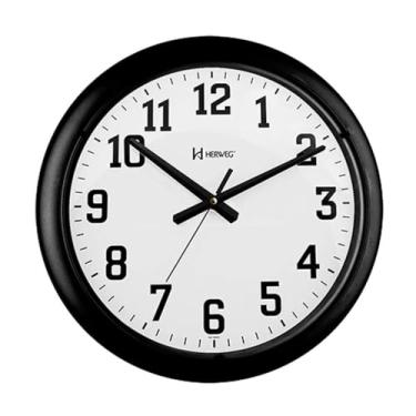 Imagem de Relógio de Parede Herweg 660129-034 Quartz Redondo 40cm Preto