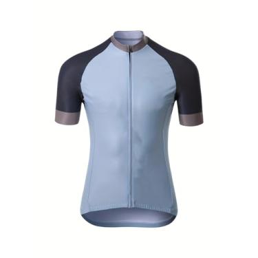 Imagem de Camiseta masculina Downhill Jersey Mountain Bike Ciclismo Proteção Solar Corrida Zíper Completo Secagem Rápida com 3 Bolsos Traseiros, 0054, M