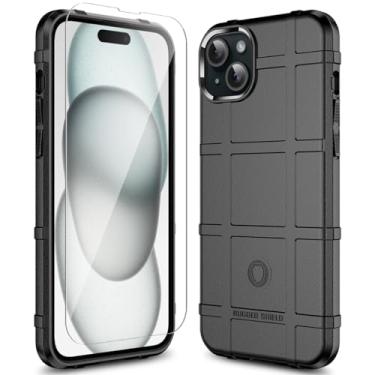 Imagem de LABILUS Capa para iPhone 15 Plus, capa protetora tática tática resistente à queda de 2,4 m à prova de quedas compatível com 15 Plus (6,7 polegadas) - preto escuro