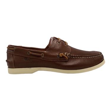 Imagem de Deckshoes Samello Kanoê Masculino Sapato Docksides Náutico Couro Marrom Conhaque Original