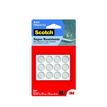 Imagem de 3M, Protetor Anti-Impacto Scotch, Redondo, Transparente, Médio, 12 Unidades