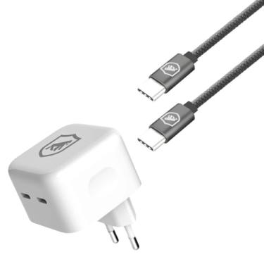 Imagem de Gshield Carregador Turbo Duplo Tipo C + 2UN Cabo Symetric Tipo C/Tipo C 1,5M