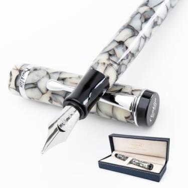 Imagem de Conklin Duragraph Caneta-tinteiro gelo rachado – ponta de topo, ferramenta elegante para caligrafia e assinaturas