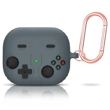 Imagem de OneNine Capa compatível com Samsung Galaxy Buds 3 Pro, capa de silicone para Samsung Galaxy Buds 3/3 Pro, capa protetora para fones de ouvido Bluetooth sem fio com chaveiro, acessórios para fones de