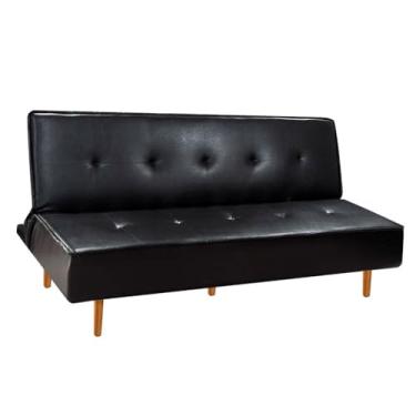 Imagem de Speciale Home - Sofá Cama Silver 3 Lugares Reclinável 1,92 Material Sintético Facto Preto Speciale Home