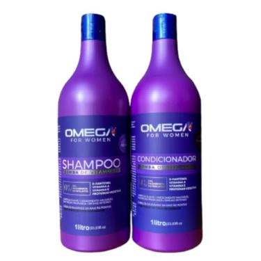 Imagem de Kit Bomba De Vitamina Shampoo Condicionador 1L OmegaHair