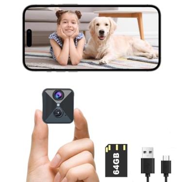 Imagem de aidowocam Câmera Home camUltra 2K com cartão de memória 64G, câmera de segurança interna, bateria de longa duração, armazenamento na nuvem e SD, detecção de movimento AI, câmera de segurança sem fio,