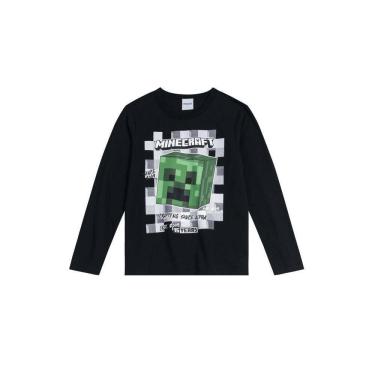 Imagem de Camiseta Minecraft Em Malha Infantil Unissex Brandili